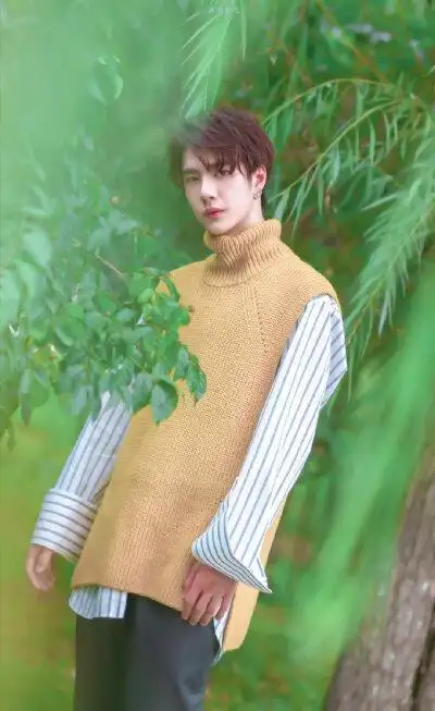 驼色的西装外套,温暖的阳光王一博,遇见你