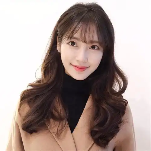 瑞纳丝 假发女全真发中长发空气刘海头套长卷发自然全头套式网红真人