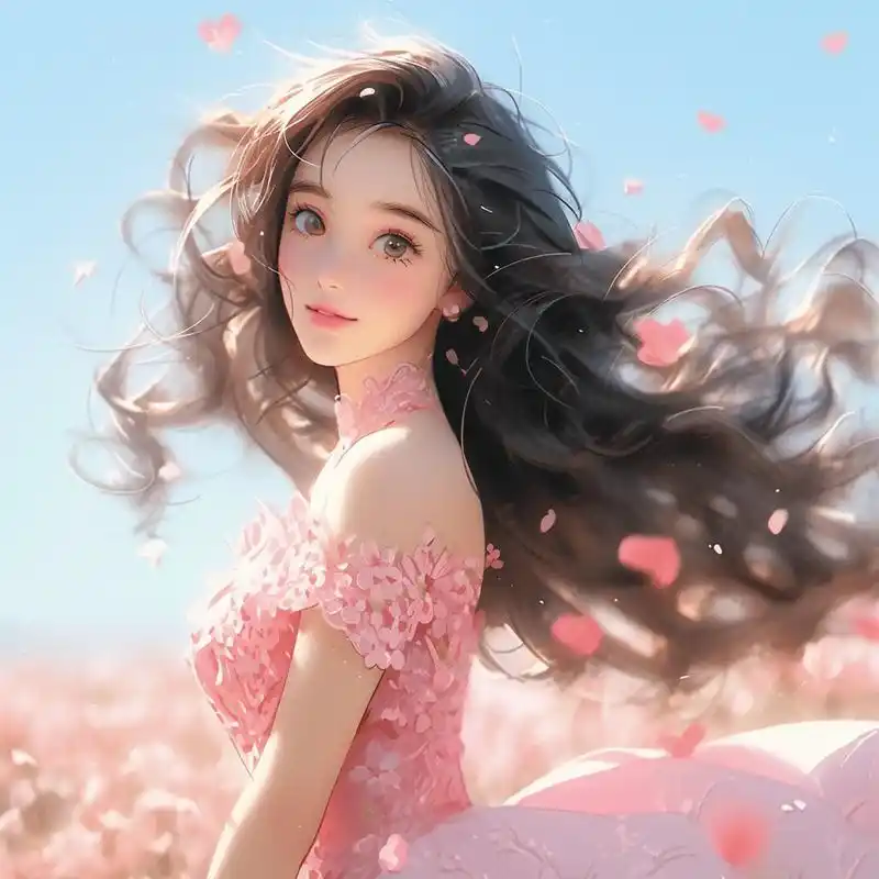 绝美的捧花女头.#女生头像 #优质头像 #动漫女头 #漫画女 - 抖音