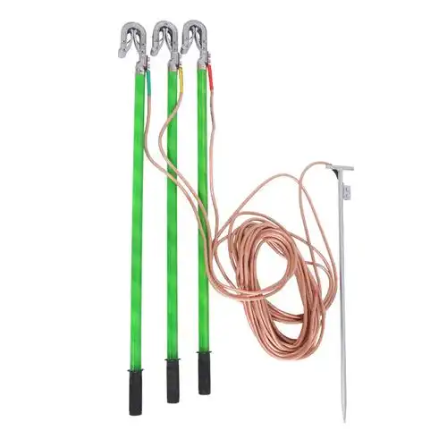 户外高压接地线10kv国标测电阻接地软铜线35kv接地棒110kv接地钉