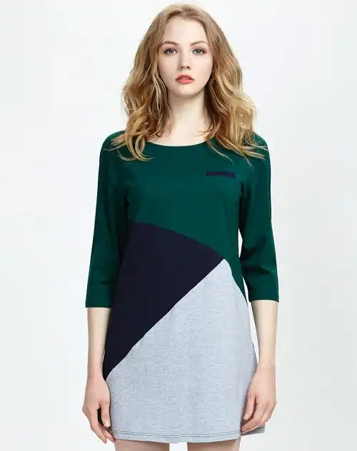 女士拼接中长款外穿上衣大红