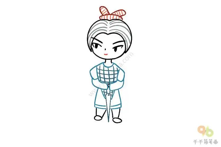 认识秦朝士兵的画法_创想简笔画