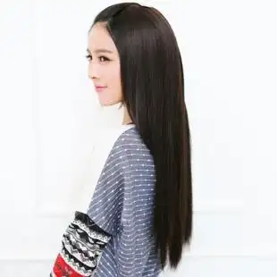 假发长发直发半头套假发逼真发型长直发女半头假发14921