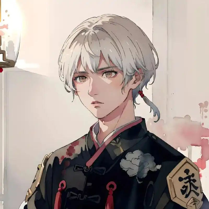 男生头像//古风//白发#男生头像 #古风 - 抖音