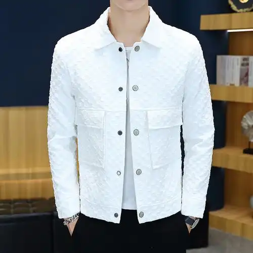 短款牛仔休闲小香风夹克外套男士新外衣韩版长袖上衣工装潮流西装