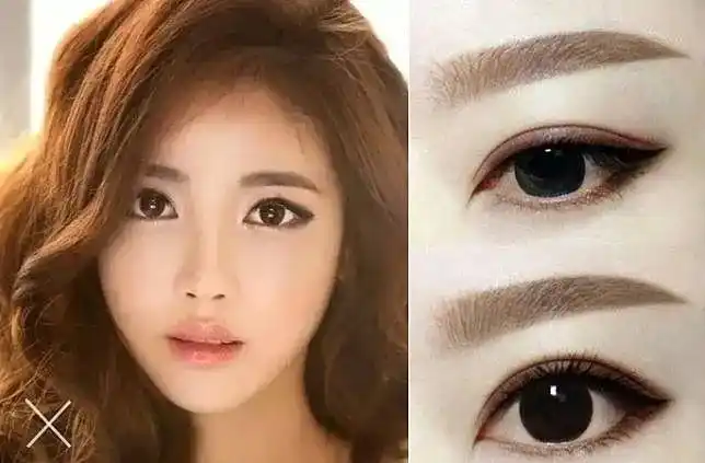 正确思路:在自己原本的眉毛上找到眉峰,化出毛流感.