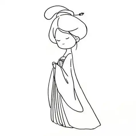 古风简笔画人物女古风简笔画人物女全身初学者