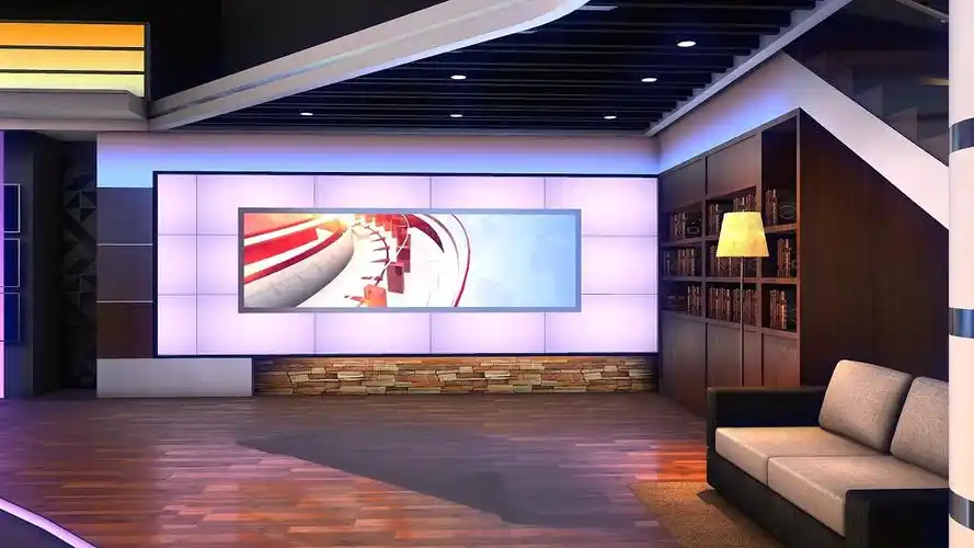 三维新闻直播间主持人背景三维科技虚拟大屏背景[mp4 gif]