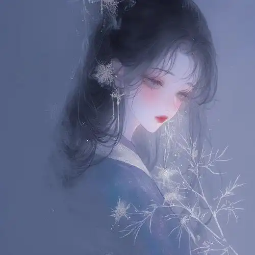 高级感唯美女生头像丨朦胧蓝色#分享图片##古风美图##女生头像