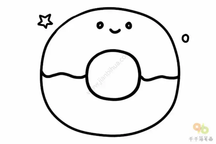 女孩子最爱甜甜圈简笔画