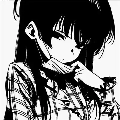 ins黑白动漫女头 超火的日系ins风漫画头像黑白女生高清好看图片_女生