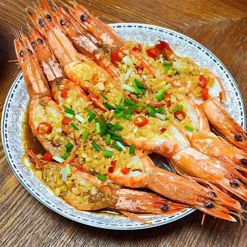 一人食73蒜蓉粉丝蒸九节虾08