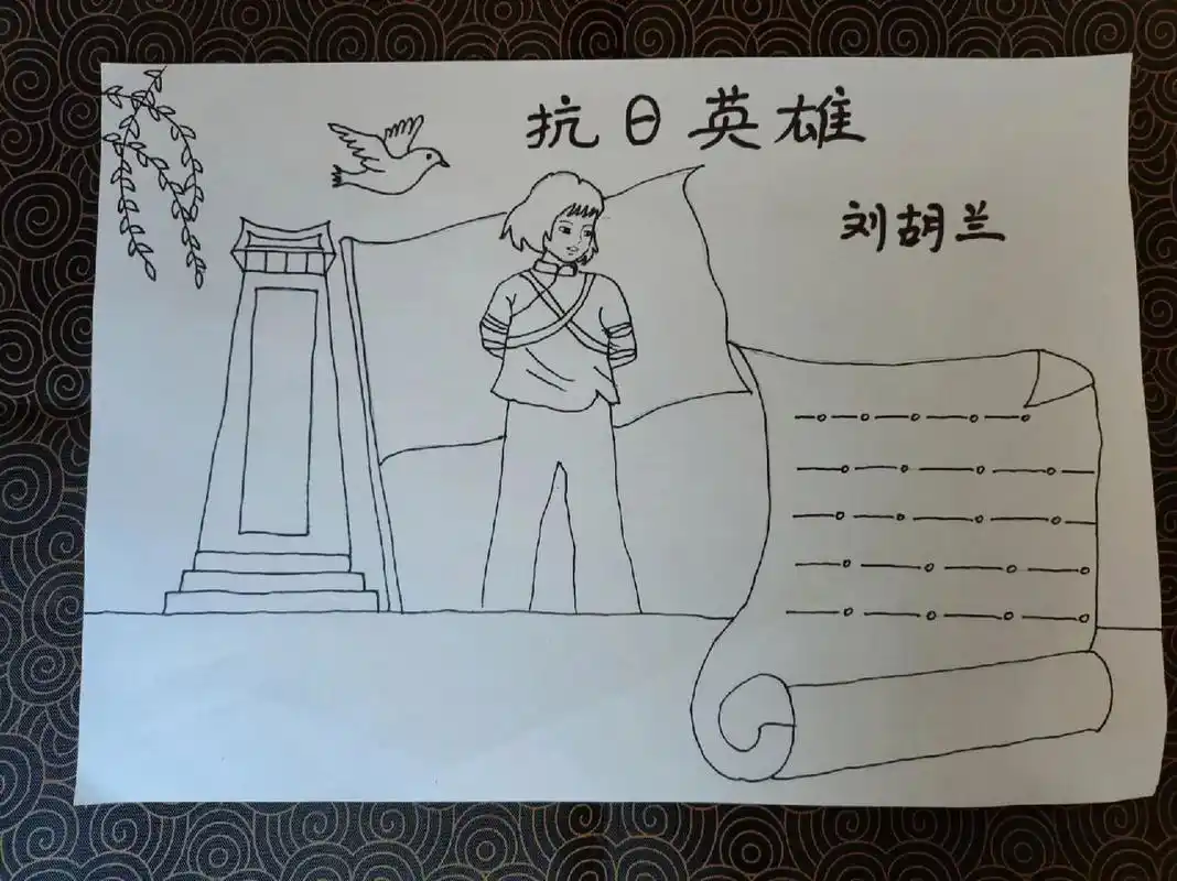 抗日英雄手抄报 东拼西凑终于凑出来了抗日英雄手抄报