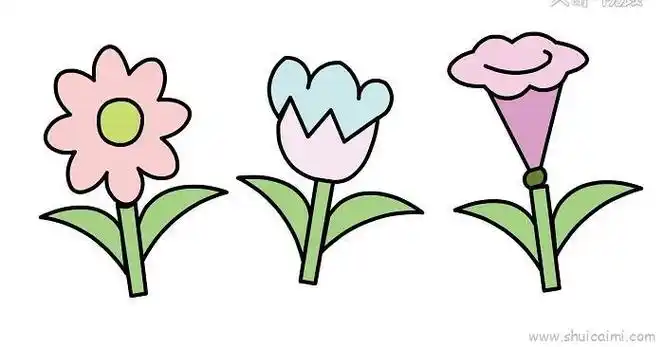 各种花儿童画怎么画各种花简笔画画法