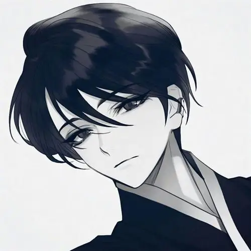 空气刘海英俊男子头像