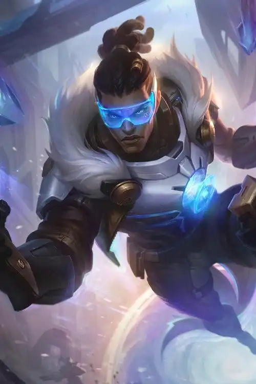 英雄联盟lol圣枪游侠卢锡安未来战士皮肤原画