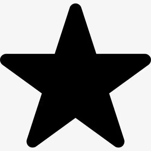星星在黑五点形状图标