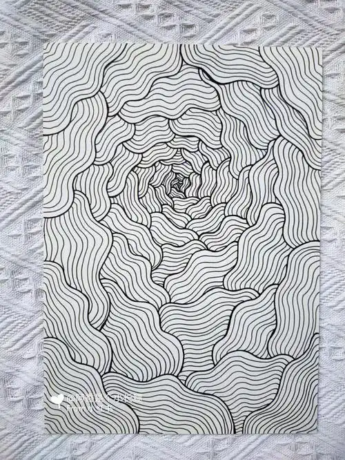 临摹线条画装饰画控笔练习附带过程