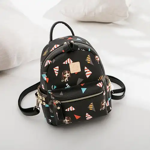 奥思缇双肩包女2020新款包包日韩休闲潮包百搭女包时尚印花小背包