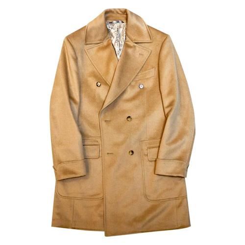 金驼色中长款马球大衣量身定做上海实体全国免费上门100羊绒修身