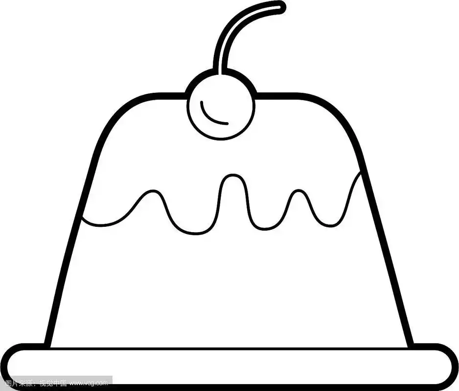 甜布丁孤立图标