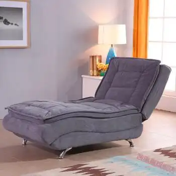 小户型窗边皮太妃椅酒店房间单人躺椅沙发贵妃榻卧室美人榻贵妃椅灰色