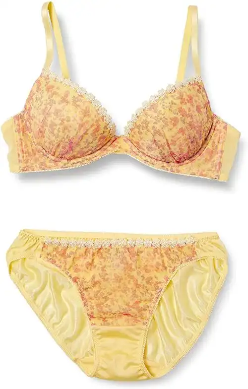 daily amostyle 聚拢文胸 文胸&amp;内裤套装(迪驰花印花)