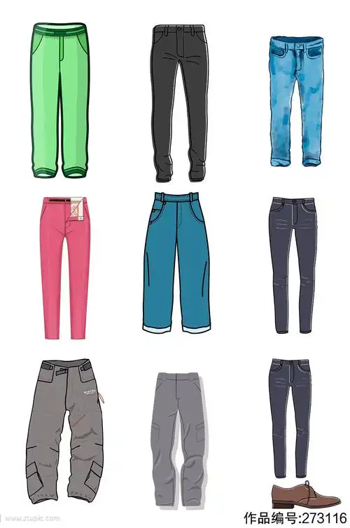 裤子牛仔裤休闲裤模板下载-编号273116-众图网