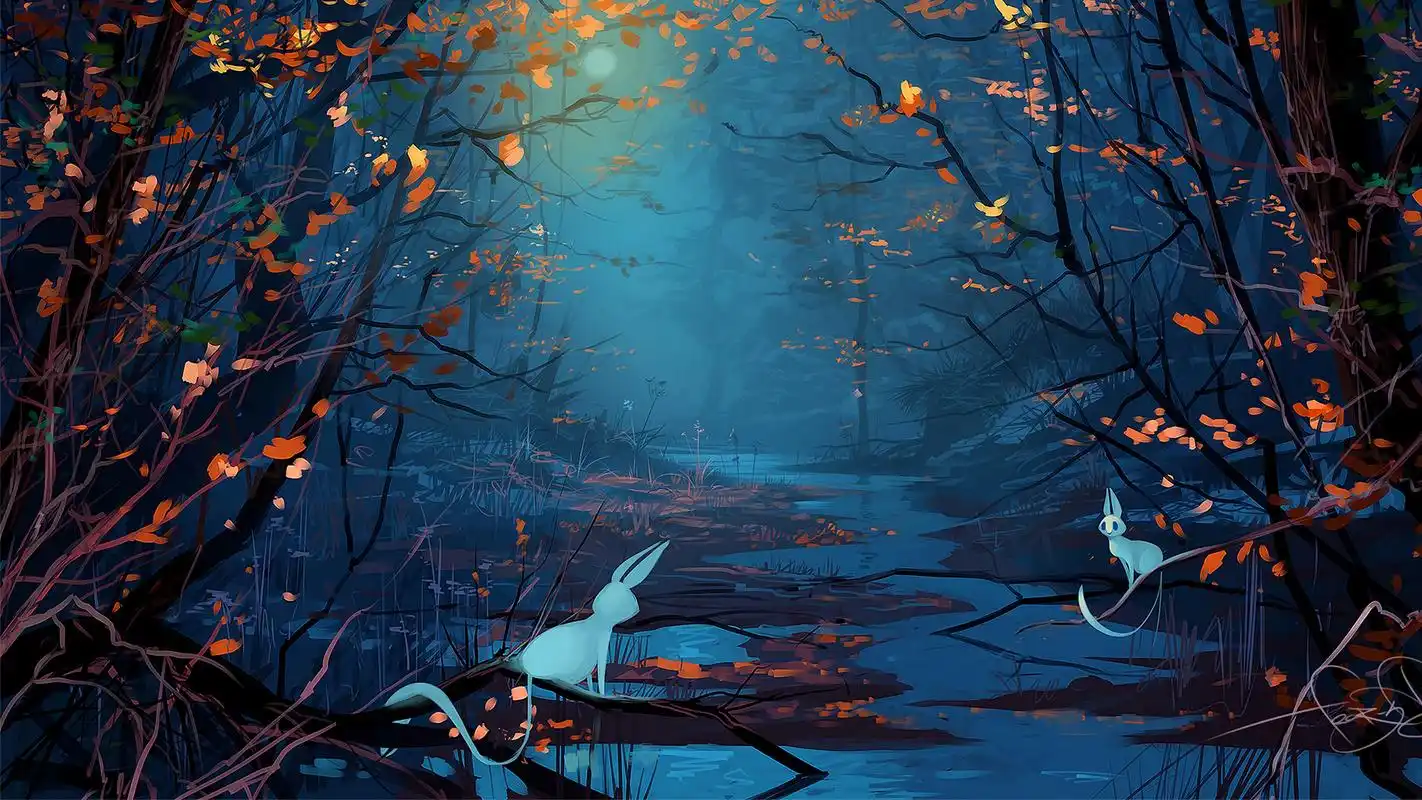 二次元唯美风景插画桌面壁纸