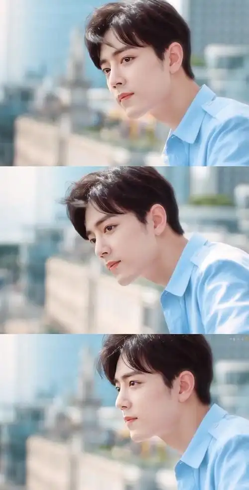 肖战天台侧颜照