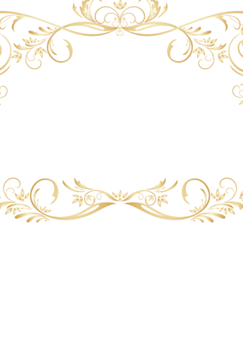 复古金色花边边框矢量