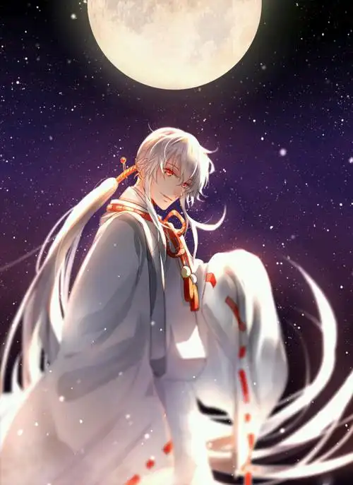 银发#原创#刀剑乱舞#红瞳#古风#现代#黑衣#连帽衫#动漫#二次元#少年