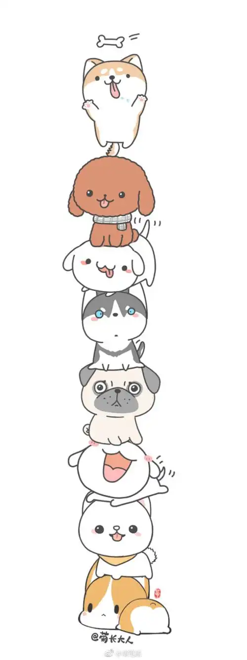 可爱小狗简笔画图片呆萌可爱的小狗简笔画很萌很可爱的小狗简笔画画法