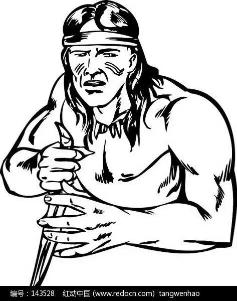 土著族人简笔画