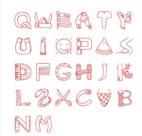 英语字母艺术字