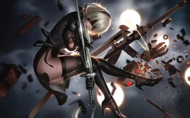 尼尔机械纪元2b小姐姐2k高清电脑壁纸20p