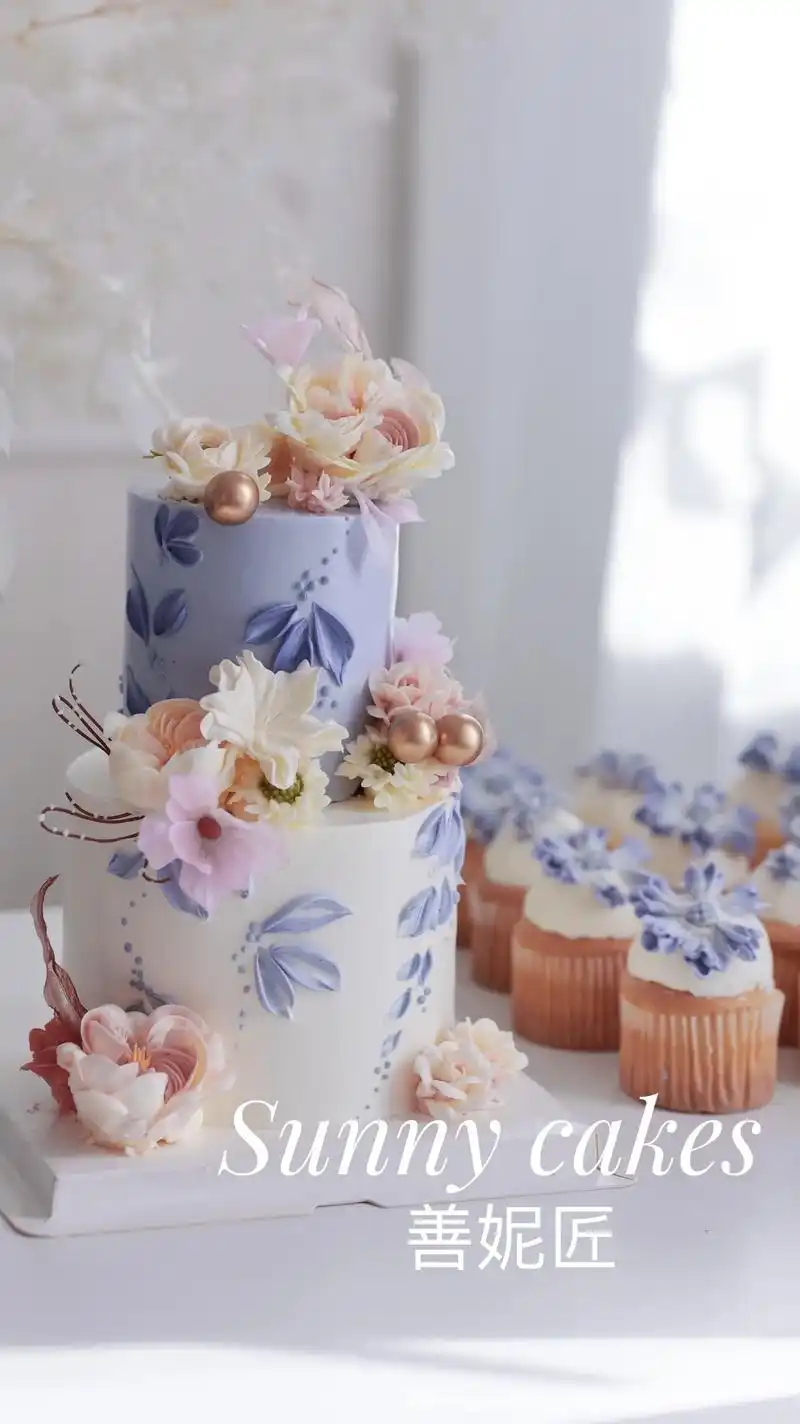 【韩式裱花】订单作品细节.#刮刀花 #刮刀花蛋糕 #刮刀花教 - 抖音