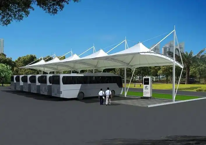 钢膜结构汽车棚自行车棚施工方案详解