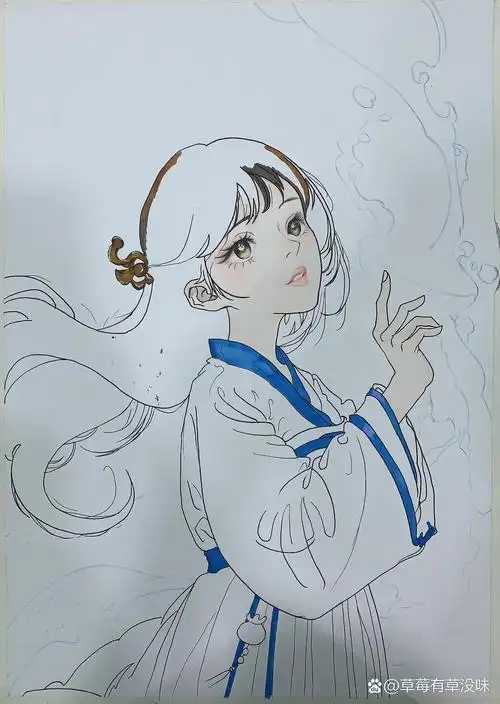 古风人物 | 水云间 #夏日滤镜# #动漫人物# #古风插画# #动漫手绘