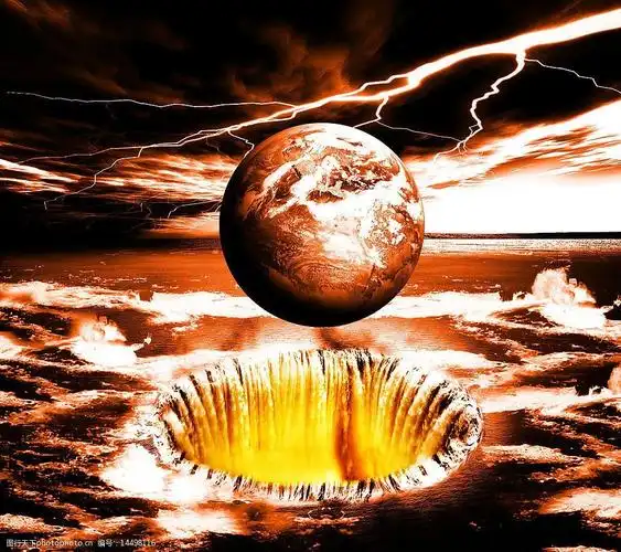 关键词:死亡之地 地球 赤地千里 深洞 闪电 天空 乌云 海洋 设计图