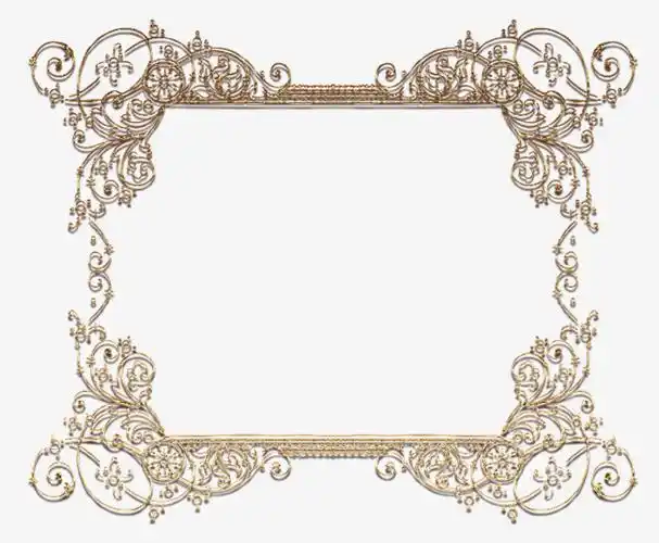 华丽边角边框相框免扣装饰元素设计