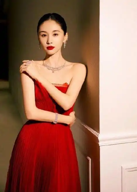 王子文这次参加活动的造型好美,一身抹胸红裙好高雅……|王子文_新浪