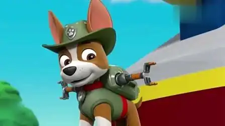 汪汪队-小克太好玩了,看见椰子被吓坏了,生怕韩丁那变小了