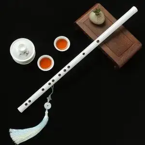 笛子玉笛古风白玉学生汉服cos表演白色笛子笛子初学者演奏乐器