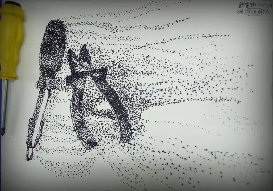 点绘黑白灰#少儿美术教育 #少儿美术  - 抖音