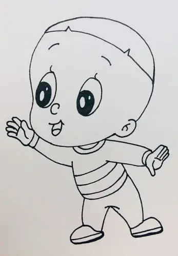 每天一张简笔画 |大头儿子(内含详细步骤)