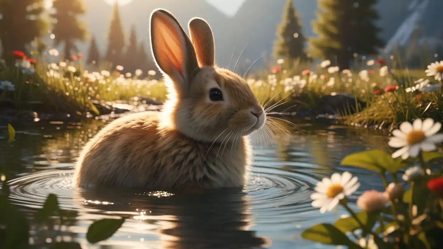 92超萌兔子横屏背景,可爱爆表!