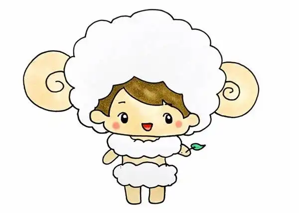 白羊座娃娃简笔画步骤画法教程