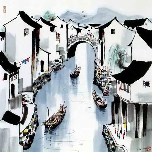 江南小桥流水人家水墨画集粹(之一)