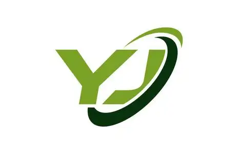yj 徽标旋风椭圆绿色字母矢量概念照片